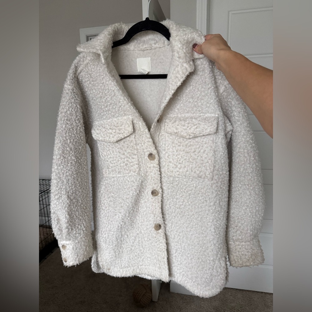 H&M Off White Sherpa Jacket